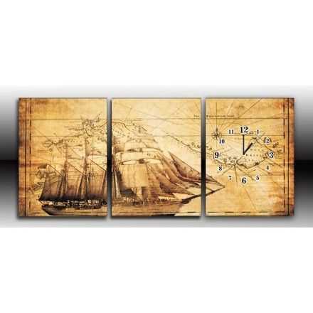 Canvas met klok 3 - 25