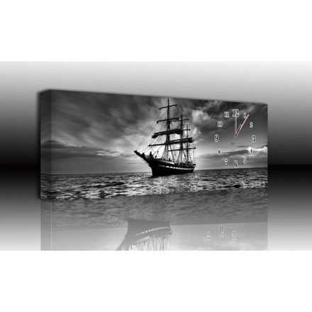 Canvas met klok 90 cm bij 30 cm - 18